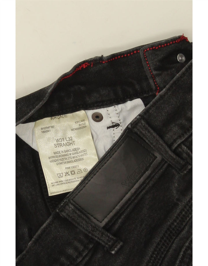 Jeans dritti da uomo Wrangler W31 L32 cotone nero