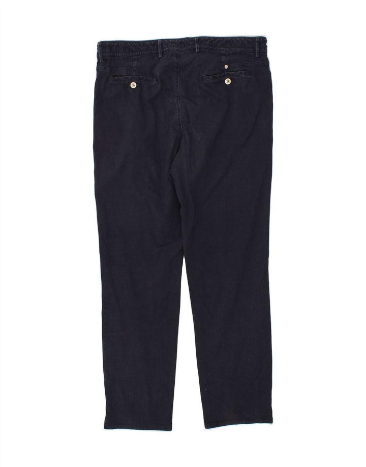 MASSIMO DUTTI Pantaloni casual slim da uomo W34 L30 Blu navy