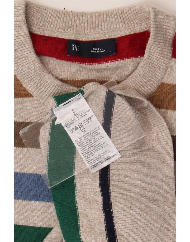 Maglione da uomo girocollo Gap in cotone a righe piccole multicolore