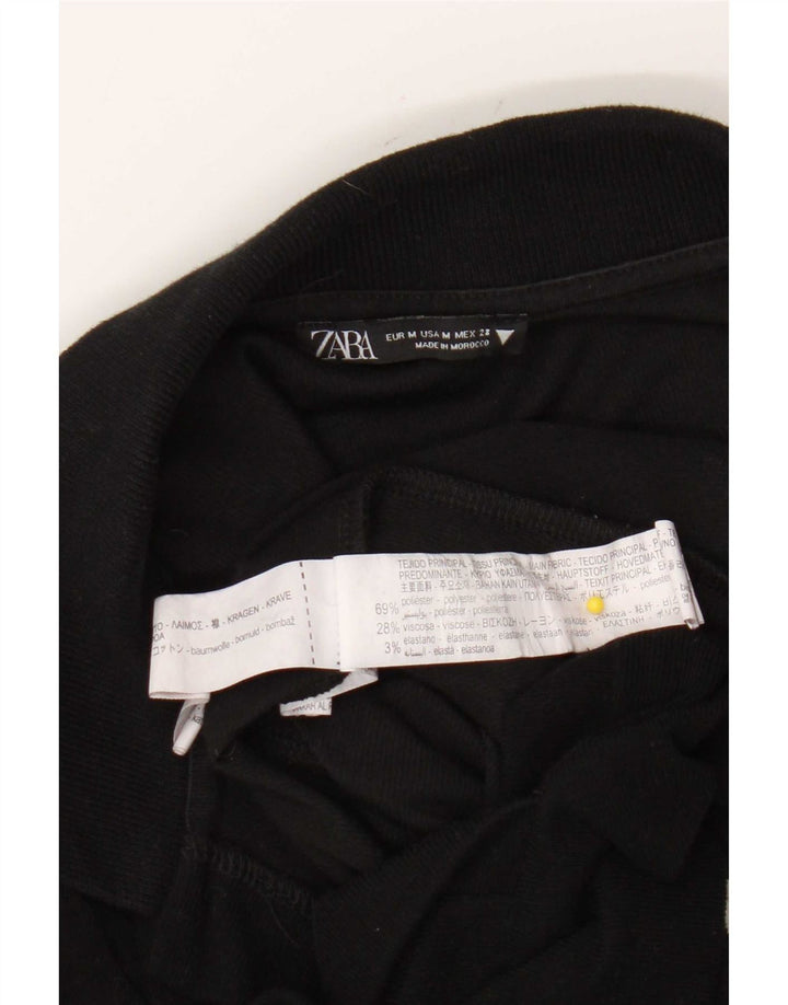 Body Zara da donna con collo alto UK 12 poliestere nero medio