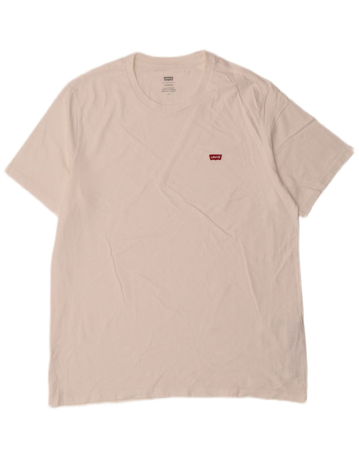 T-shirt standard da uomo Levi's Top grande in cotone bianco