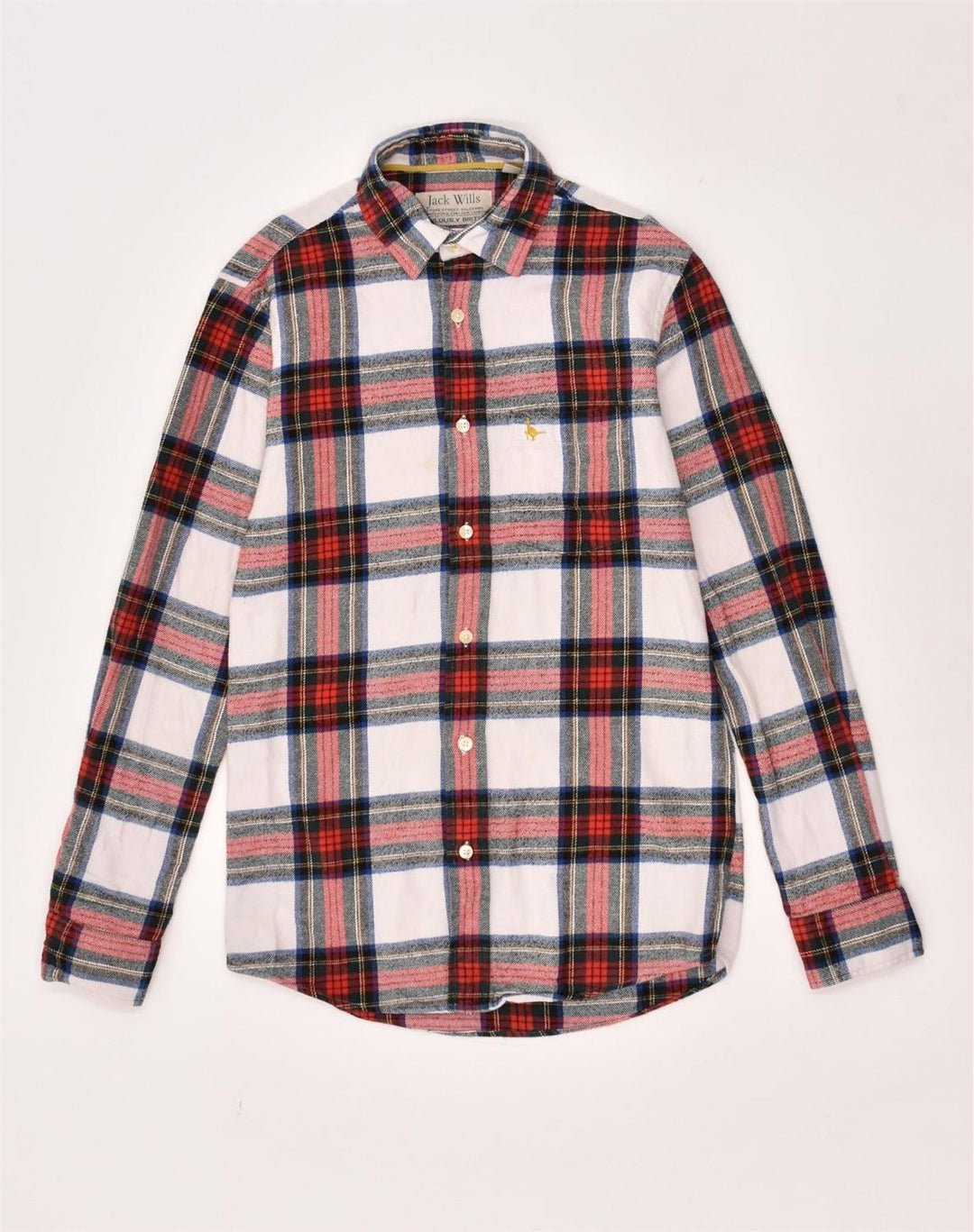 JACK WILLS Mens Flannel Shirt XS White Check Cotton | Vintage Jack Wills | Thrift | Second-Hand Jack Wills | Used Clothing | Messina Hembry 