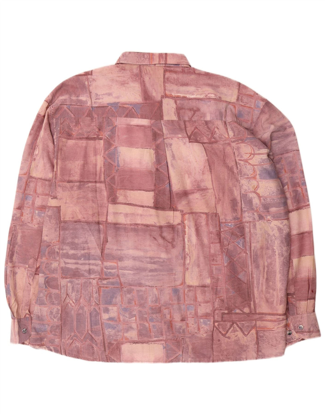 Jean Chatel Camicia da uomo Taglia 45/46 XL Patchwork bordeaux