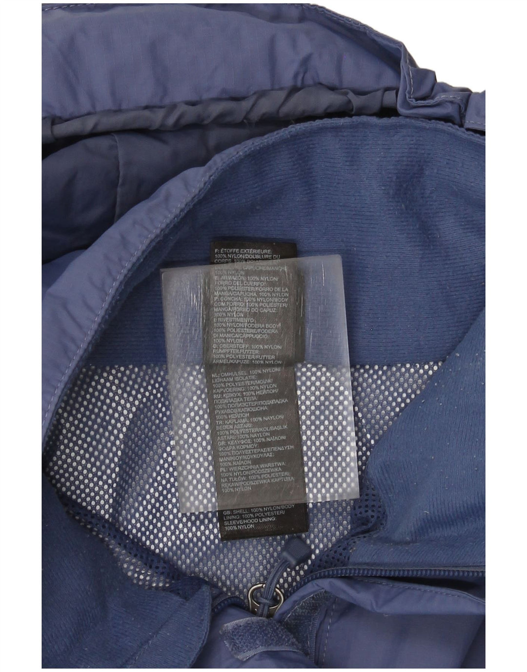 Giacca antipioggia con cappuccio da donna The North Face UK 16 Large Blu Nylon