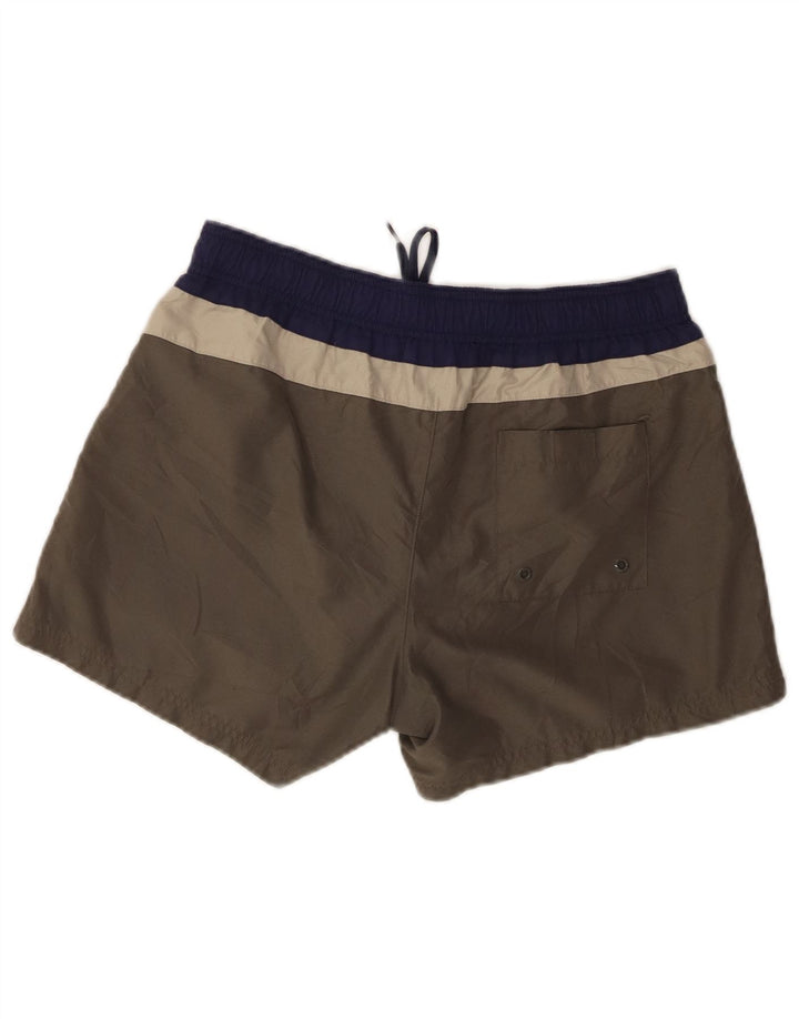 Pantaloncini da bagno grafici da uomo Fila Small in poliestere color block grigio