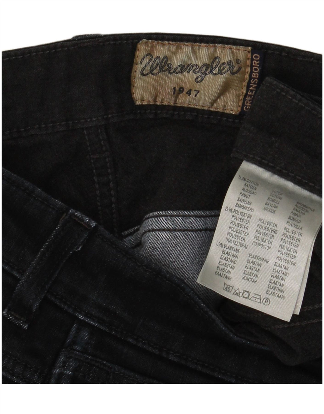 Jeans dritti da uomo Wrangler W32 L28 cotone nero