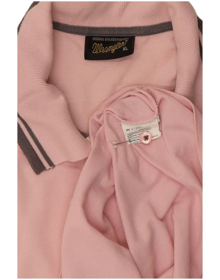 Polo da uomo Wrangler XL in cotone rosa