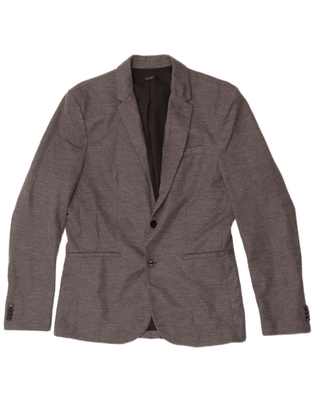 Giacca blazer da uomo a 2 bottoni Zara UK 40 grande poliestere grigio