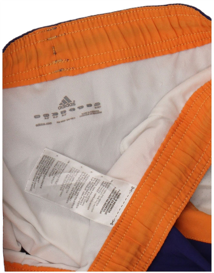 Pantaloncini sportivi Adidas da donna UK 14 Poliestere color block blu medio