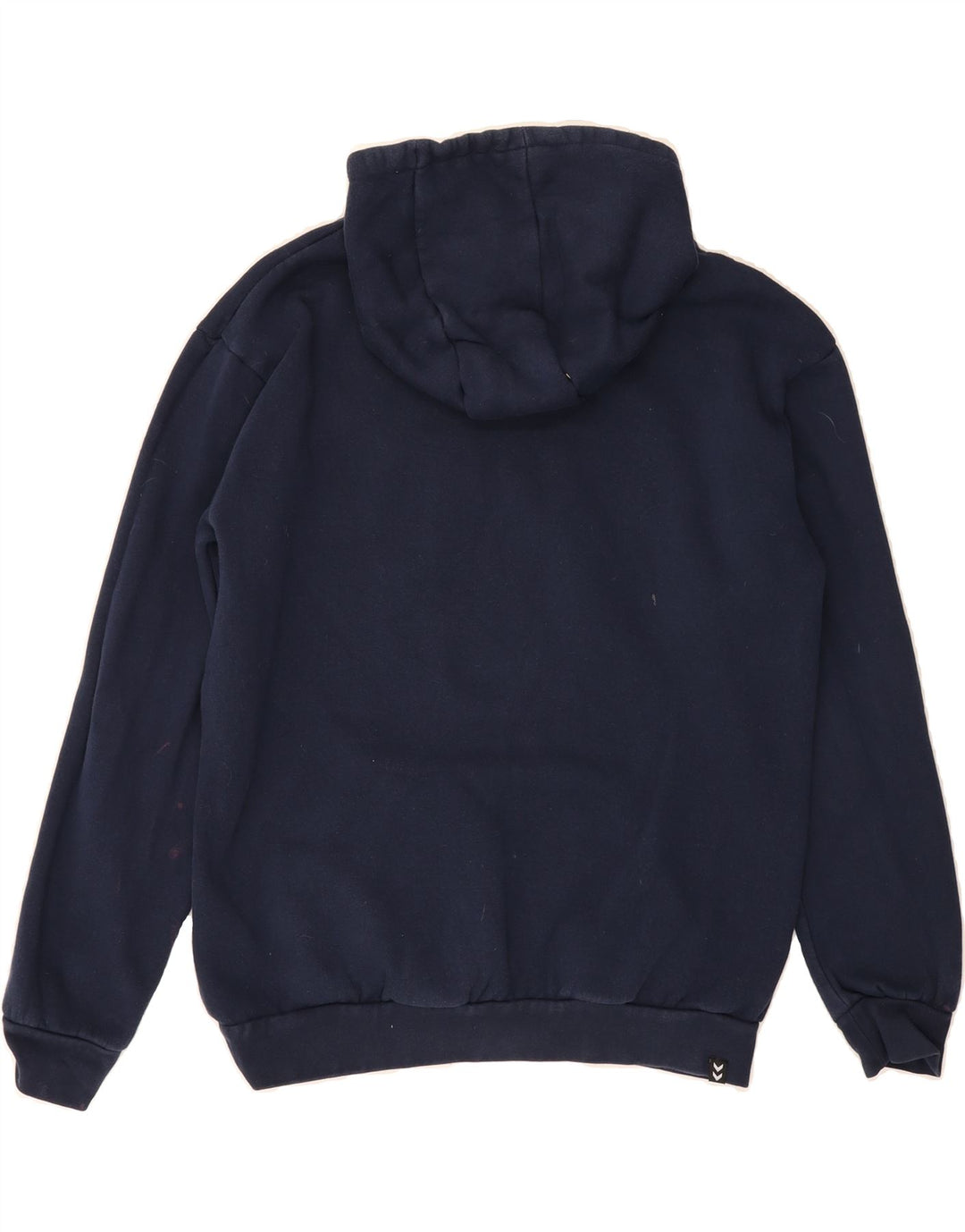 HUMMEL Mens Graphic Hoodie Jumper Medium Navy Blue Cotton Vintage Hummel and Second-Hand Hummel from Messina Hembry 