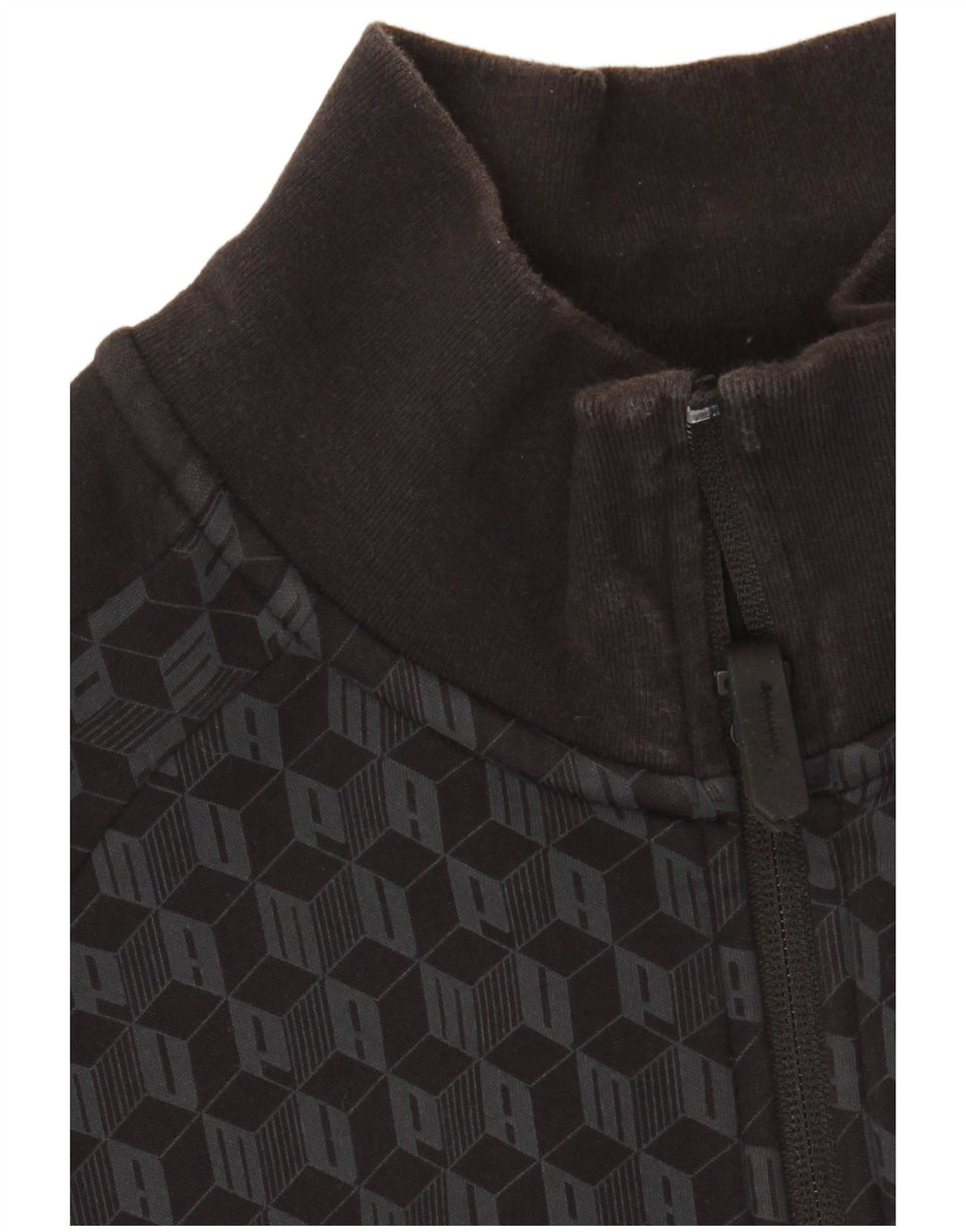Giacca da ginnastica grafica da uomo Puma Large in cotone geometrico nero
