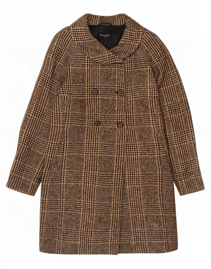 Cappotto doppiopetto da donna Massimo Dutti EU 40 pied de poule marrone medio