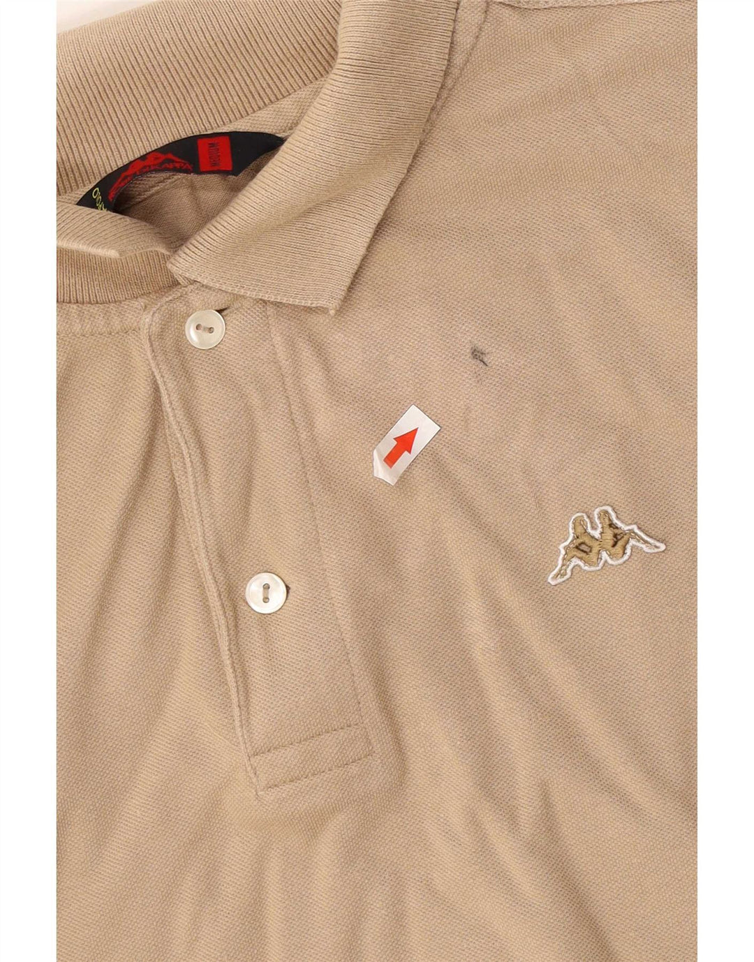 Polo Kappa Uomo Manica Lunga Cotone Beige Medio