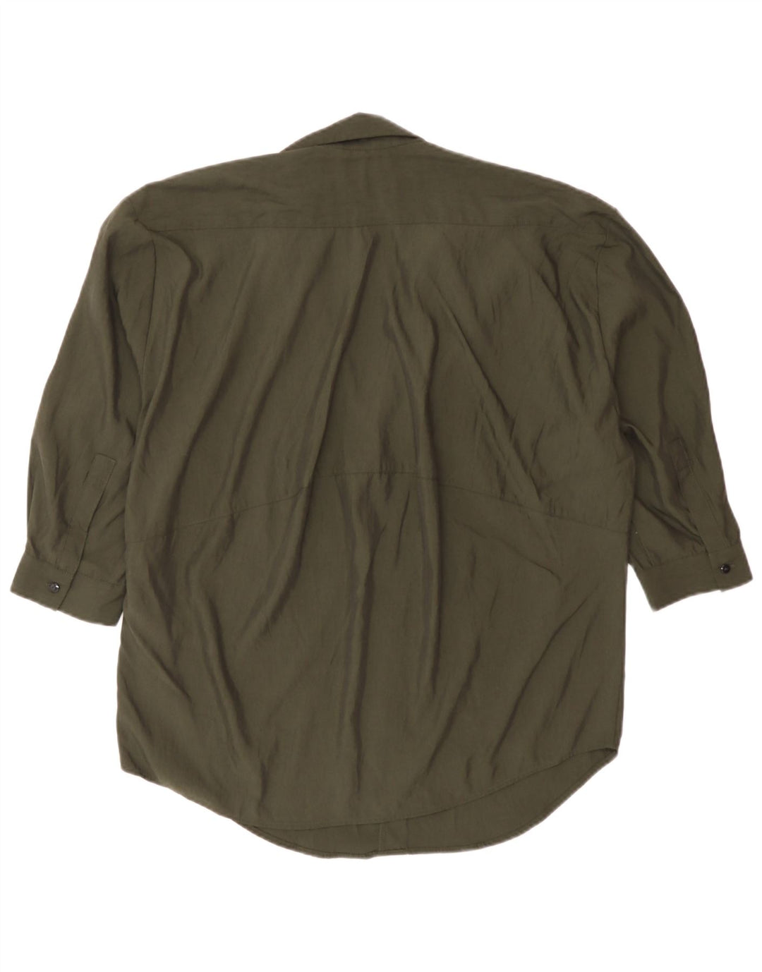 Maglia pullover oversize con maniche a 3/4 da donna Zara UK 6 XS Lyocell kaki