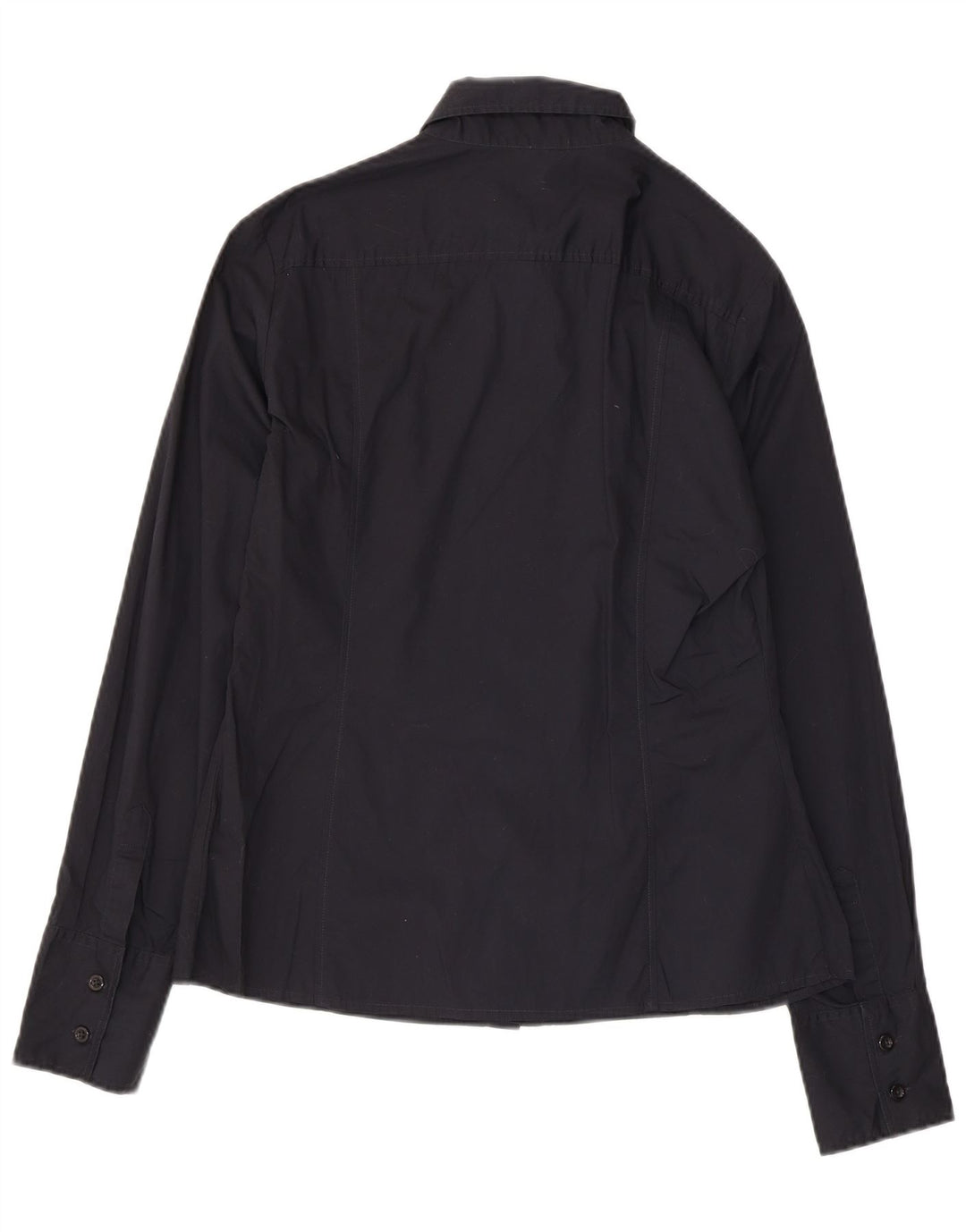 Camicia da donna Benetton UK 14 grande cotone nero