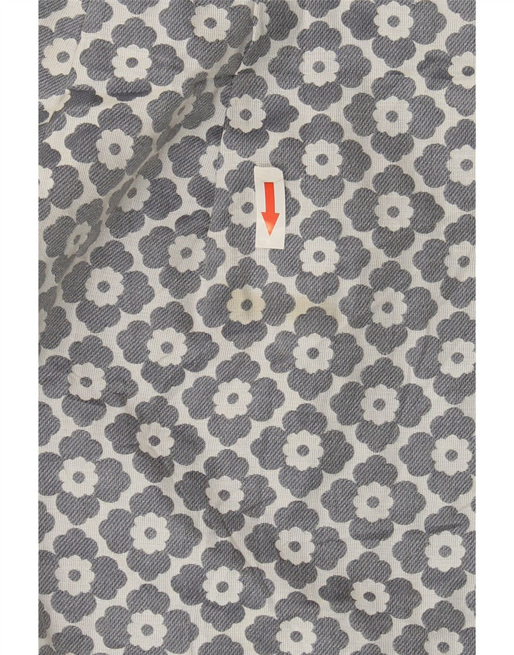 Minigonna da donna Oasis UK 10 piccola W28 poliestere floreale grigio