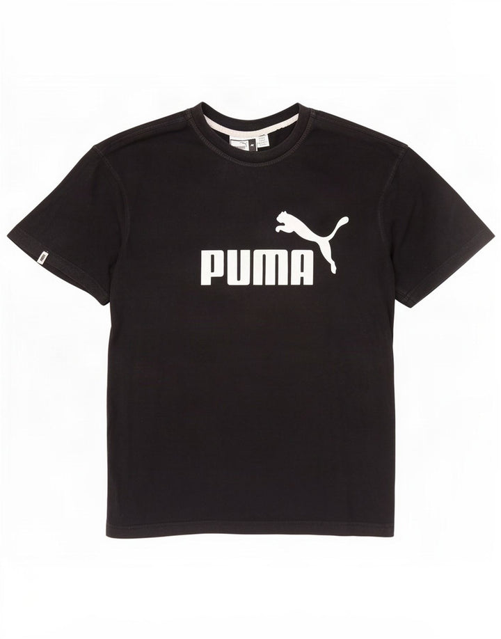 T-shirt grafica da uomo Puma Top in cotone nero medio
