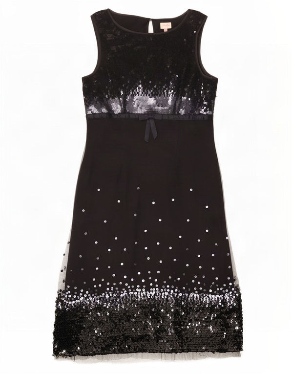 Abito tubino con paillettes senza maniche da donna Whistles UK 14 grande poliestere nero