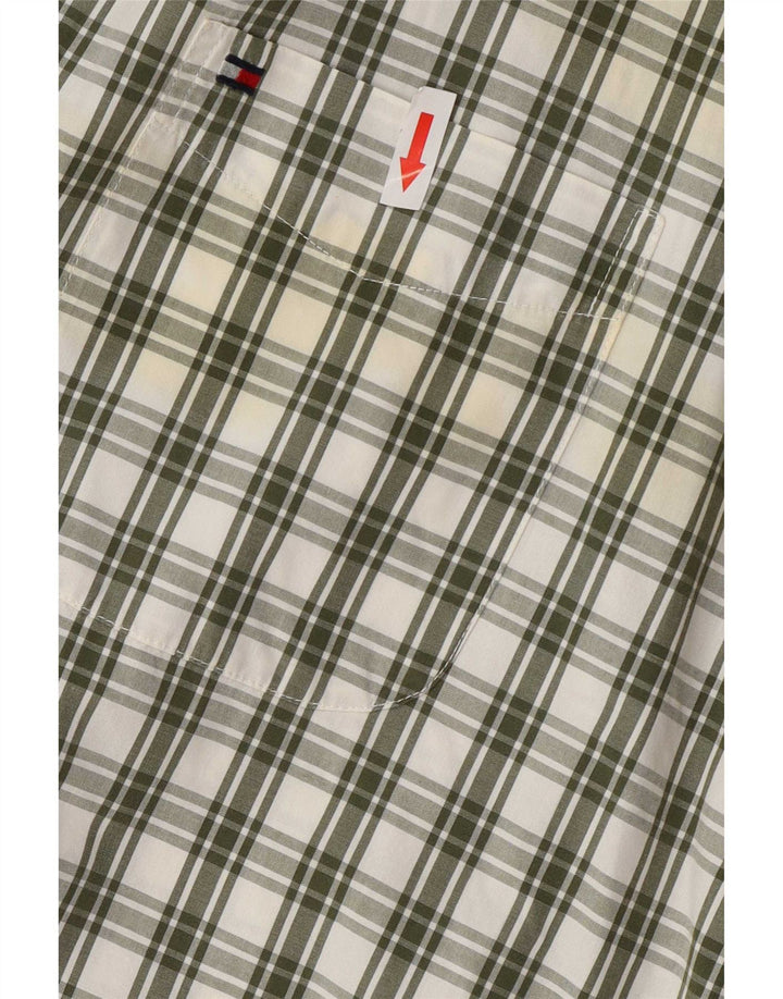 Camicia da uomo Tommy Hilfiger a quadri grandi in cotone verde