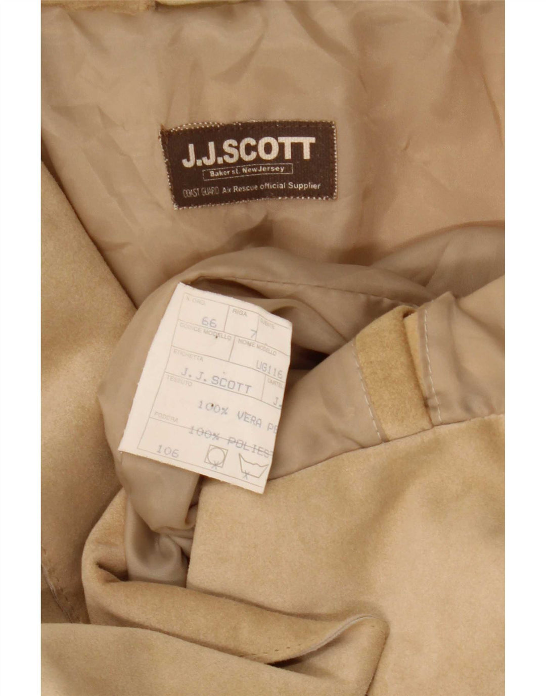 Giacca blazer da uomo in pelle scamosciata a 3 bottoni JJScott IT 52 XL in pelle beige