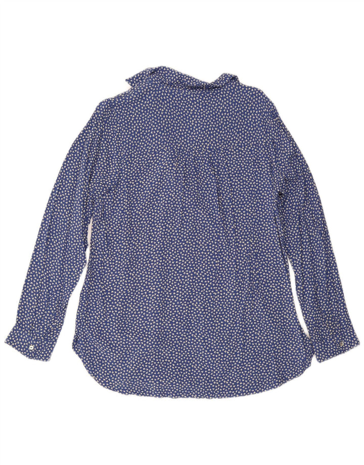 Camicia pullover da donna Fat Face UK 12 Viscosa floreale blu medio