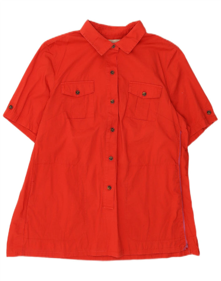 BANANA REPUBLIC Camicia pullover a maniche corte da donna Petite US 6 Medium Red