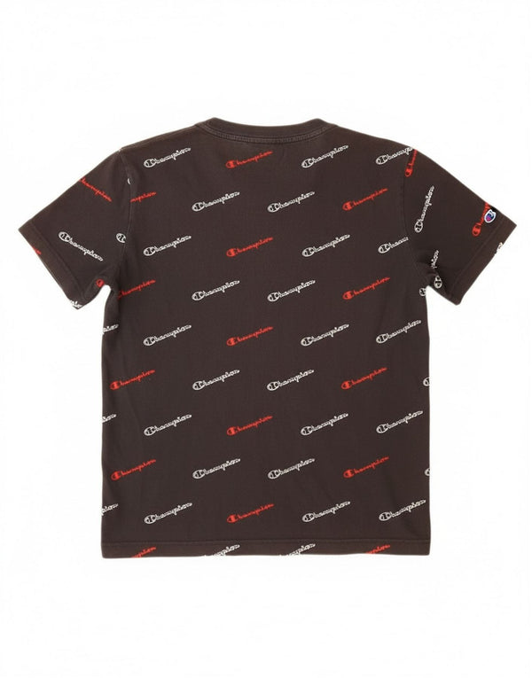 T-shirt grafica da uomo Champion Top XS in cotone nero