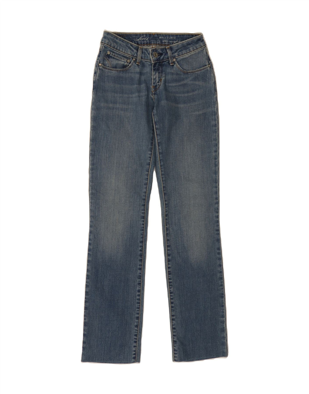 LEVI'S Womens Bold Curve Straight Jeans W26 L30 Blue Vintage Levi's and Second-Hand Levi's from Messina Hembry 