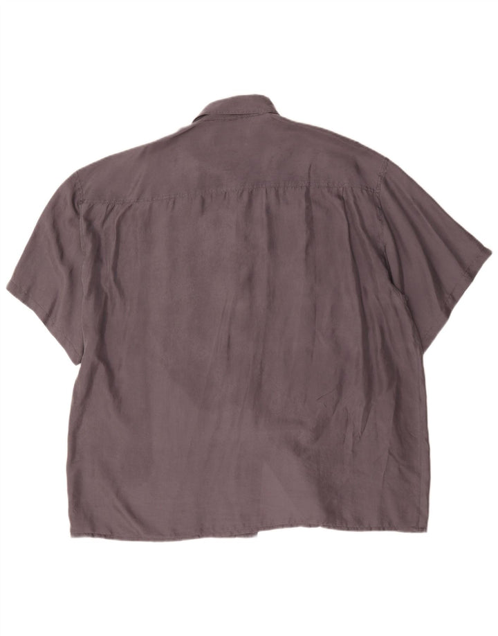 Nuova camicia a maniche corte da uomo Fast taglia 45/46 2XL seta grigia