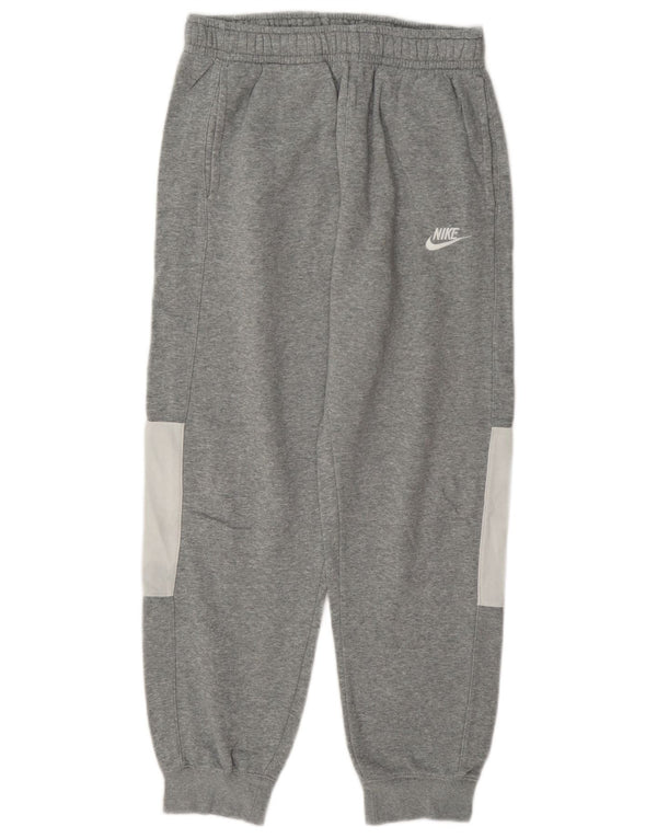 Nike Mens Tracksuit Trousers Joggers Small Grey Colourblock Cotton