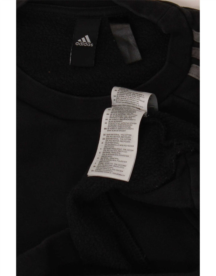 Felpa Adidas Uomo Maglione Medio Nero Cotone