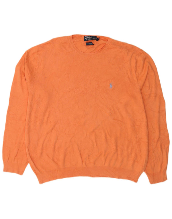 Polo Ralph Lauren Maglione girocollo da uomo XL in cotone arancione