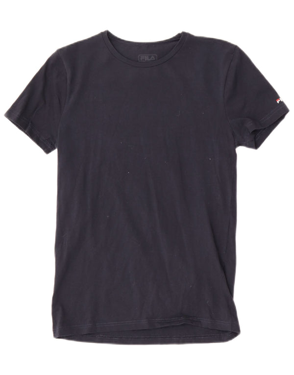 T-shirt Fila da uomo Top Small in cotone blu navy