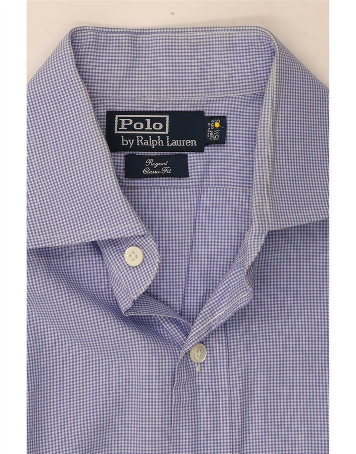 Polo Ralph Lauren Camicia Regent da uomo taglia 15 1/2 percalle blu medio