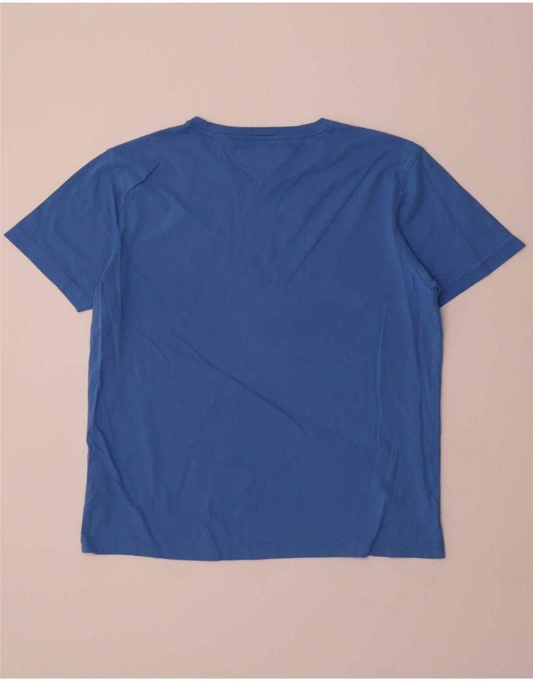 TOMMY HILFIGER Mens Graphic T-Shirt Top Medium Blue Cotton