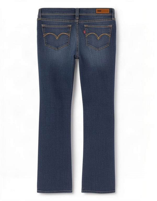 Levi's Donna Demi Curve Jeans skinny bootcut a vita bassa W27 L32 Blu navy