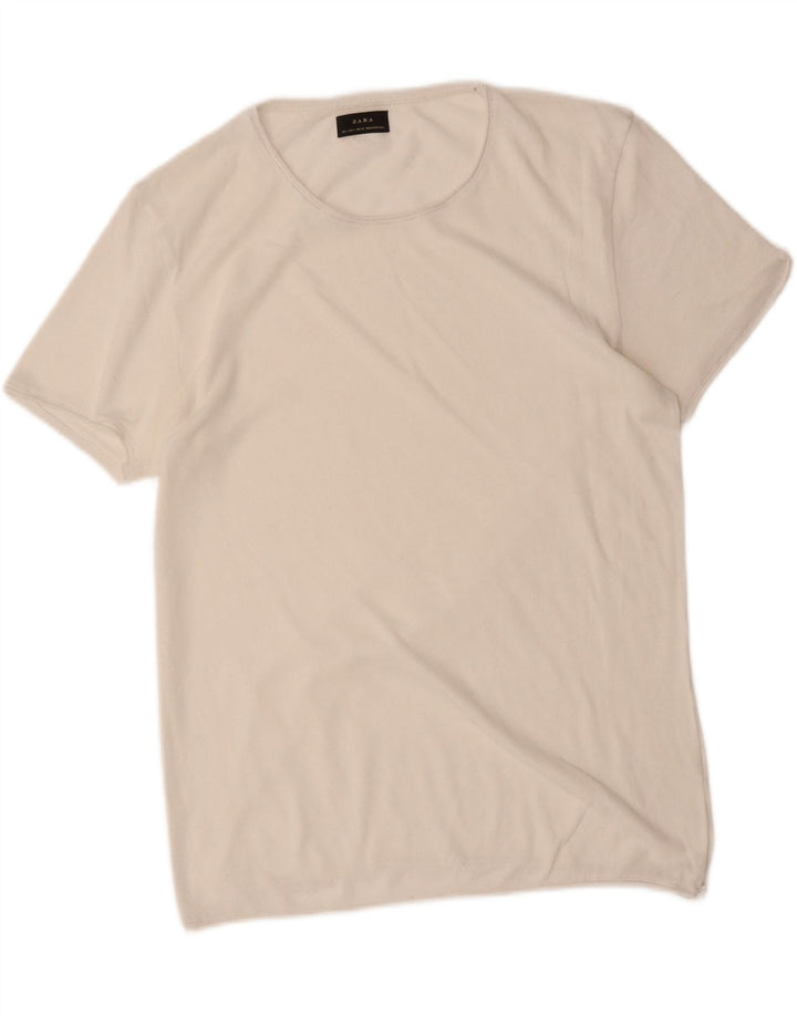 ZARA Womens T-Shirt Top UK 16 Large White Vintage Zara and Second-Hand Zara from Messina Hembry 