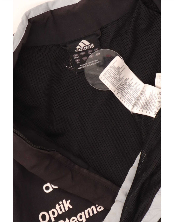 Giacca da ginnastica grafica da uomo Adidas UK 38/40 Medium Black Colourblock