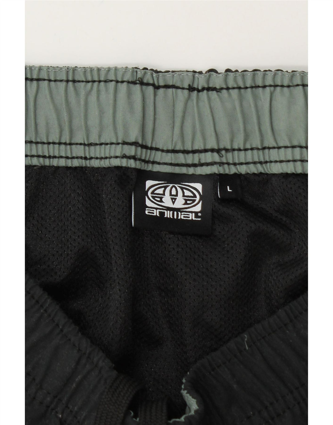 ANIMAL Pantaloncini da bagno con grafica da uomo Grandi in poliestere nero