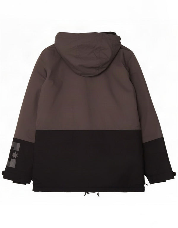 Giacca a vento con cappuccio con grafica DC da uomo UK 40 Large Grey Colourblock