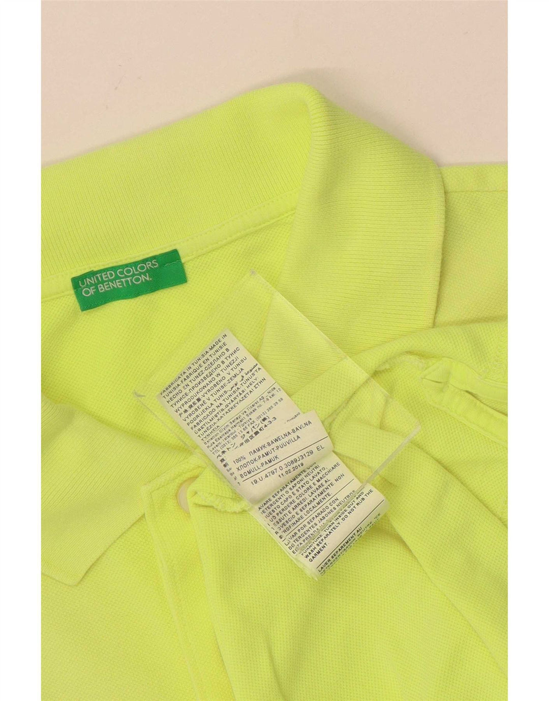 Polo Uomo Benetton 2XL Cotone Verde