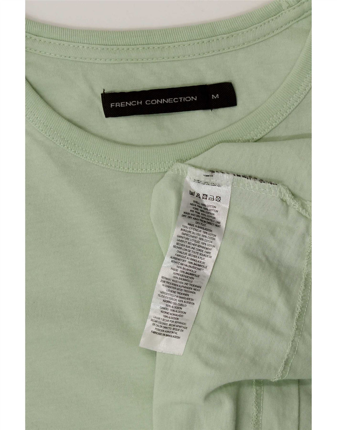 T-shirt da uomo French Connection Top in cotone verde medio