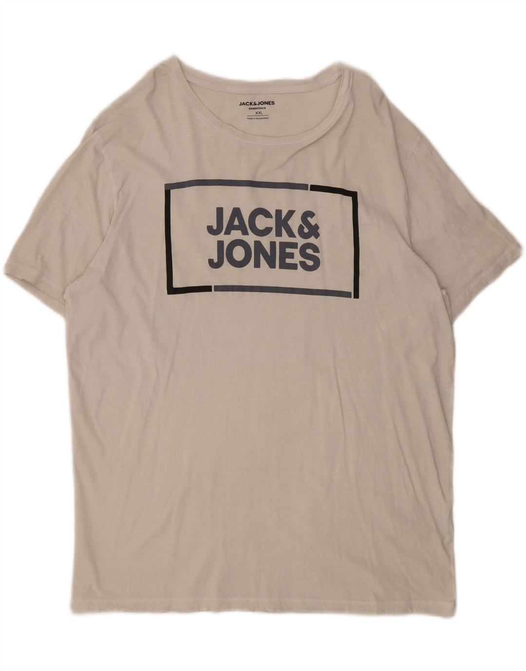 JACK & JONES Mens Graphic T-Shirt Top 2XL White Cotton Vintage Jack & Jones and Second-Hand Jack & Jones from Messina Hembry 