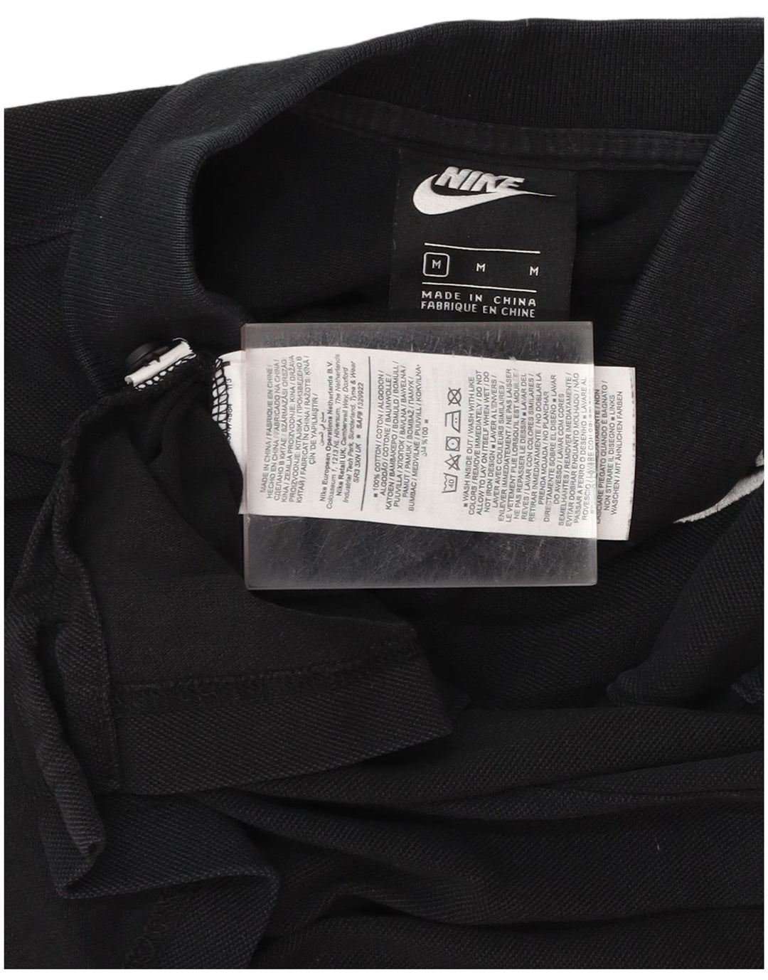Polo NIKE da uomo in cotone nero medio