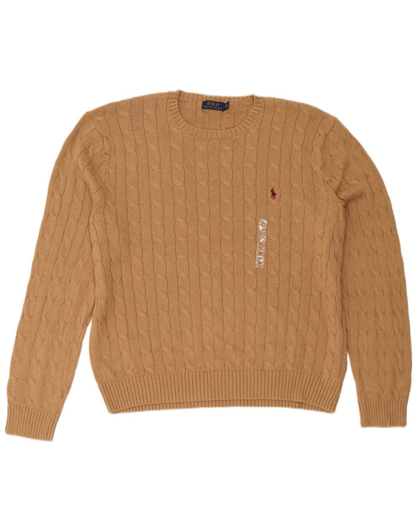 Polo Ralph Lauren Maglione girocollo da uomo 2XL in cotone beige