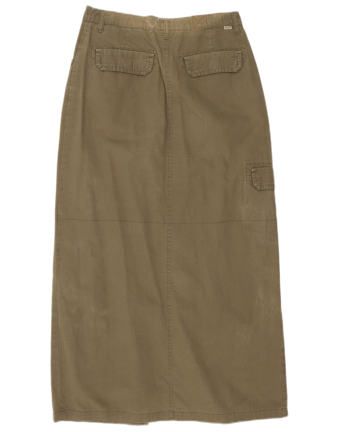 Gonna maxi cargo da donna vintage EU 36 piccola W28 cotone kaki