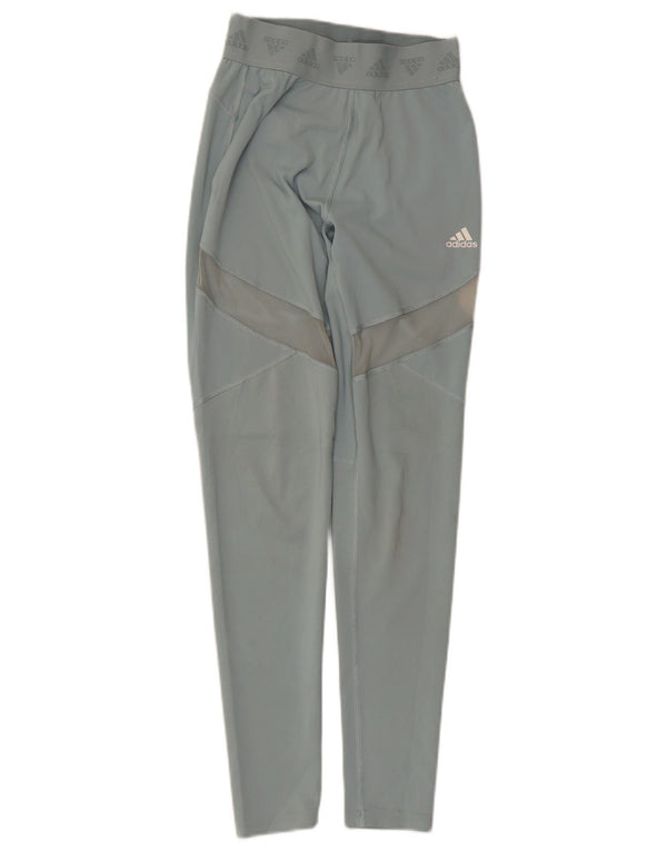 Leggings grafici Adidas Aeroready da donna UK 8/10 piccolo blu