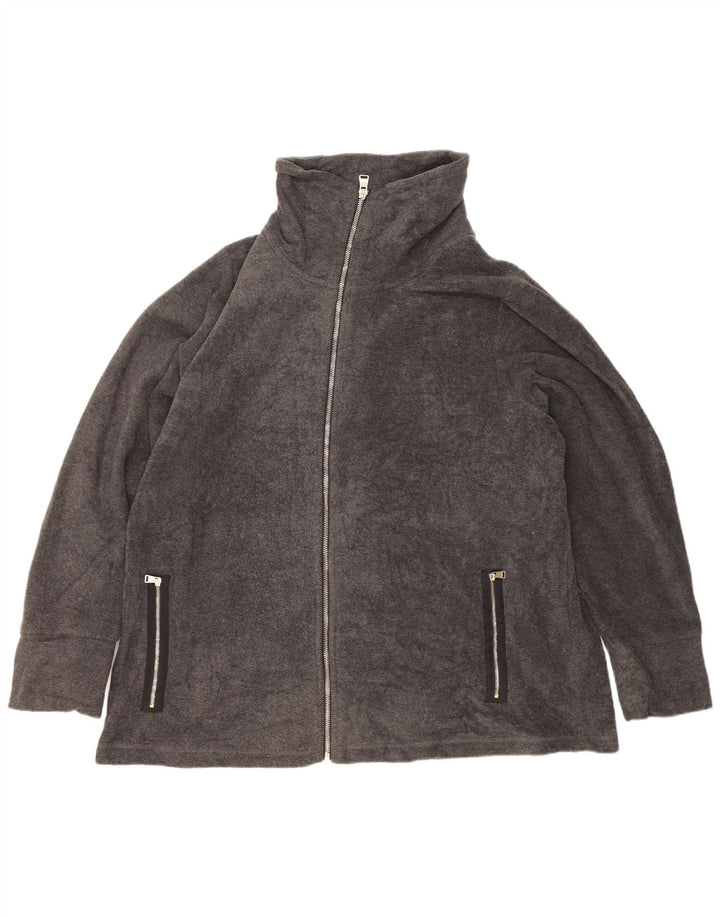 Giacca in pile grafica da donna Calvin Klein UK 20 2XL Poliestere grigio
