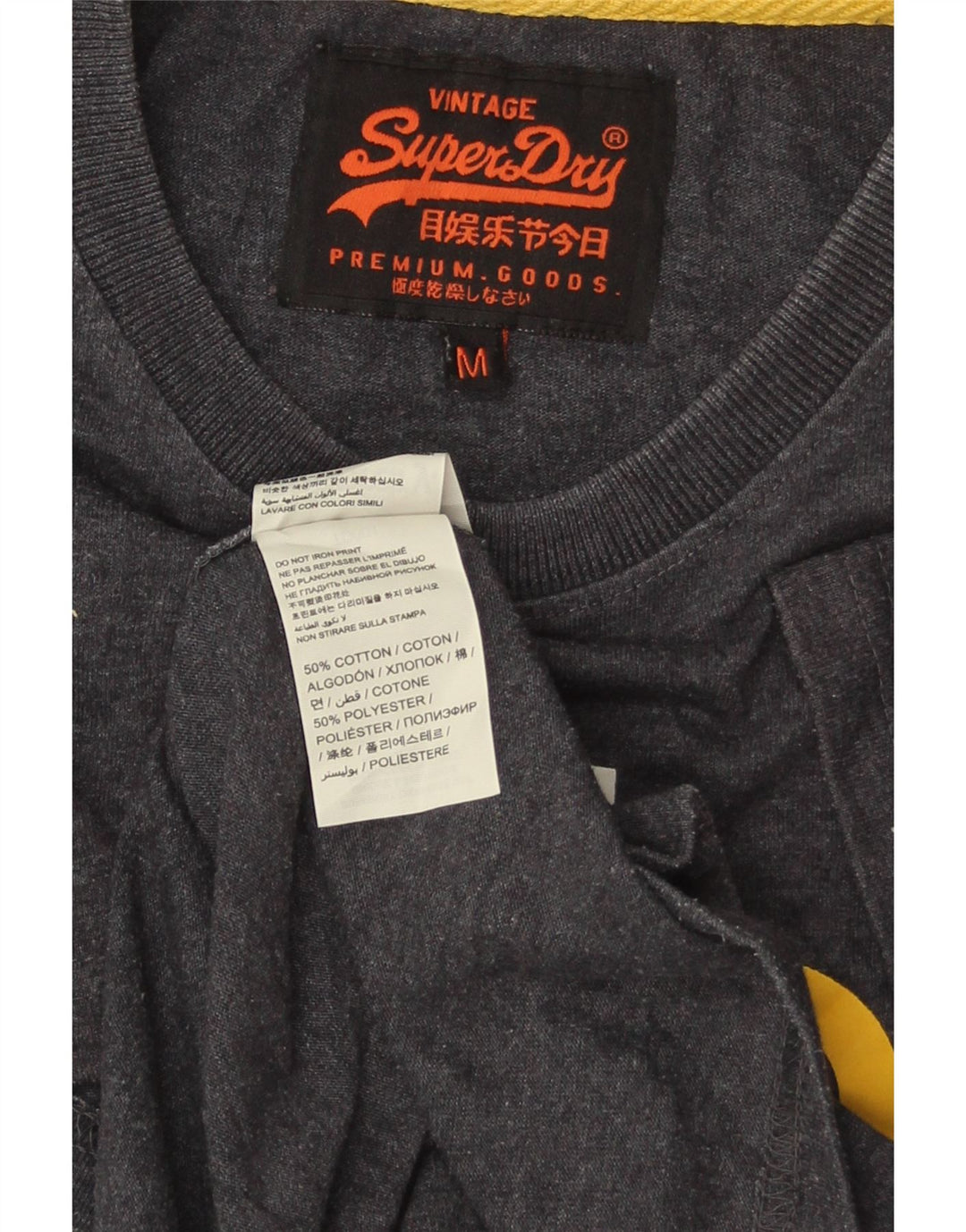 T-shirt grafica da uomo SUPERDRY Top in cotone grigio medio