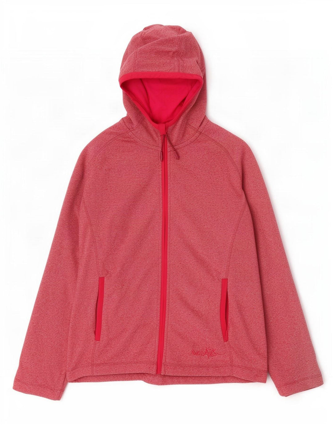 Maglione con cappuccio e zip da donna Weird Fish UK 14 Grande poliestere screziato rosa